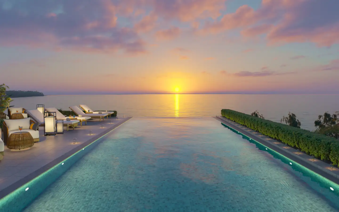 Exterior view of Luxury Beachfront 3-Bedroom Triplex in Banyan Tree Beach Residences in Layan