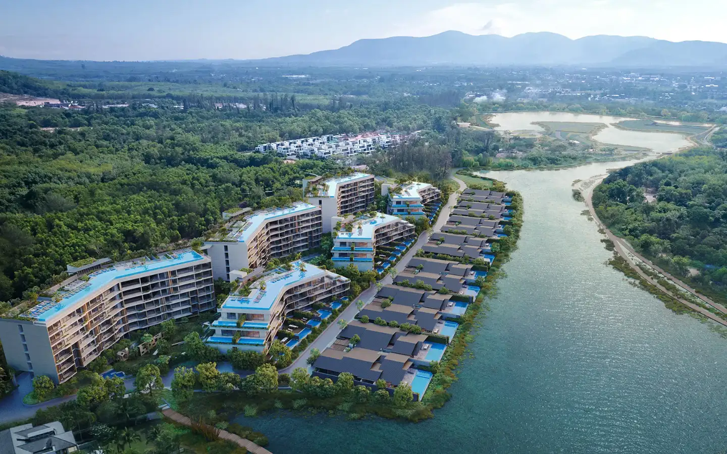 View from 4-Bedroom Laguna Lakelands Waterfront Villa for Sale