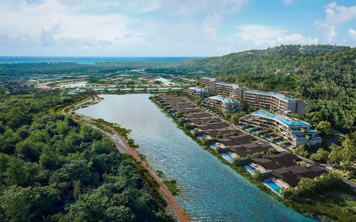 View from 4-Bedroom Laguna Lakelands Waterfront Villa for Sale