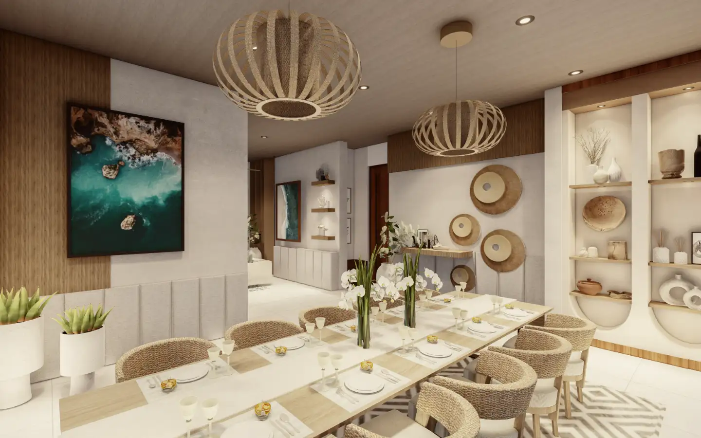Interior view of 3 Bedroom Type A Sea View Pool Villa for Sale at Narana Villas Mai Khao
