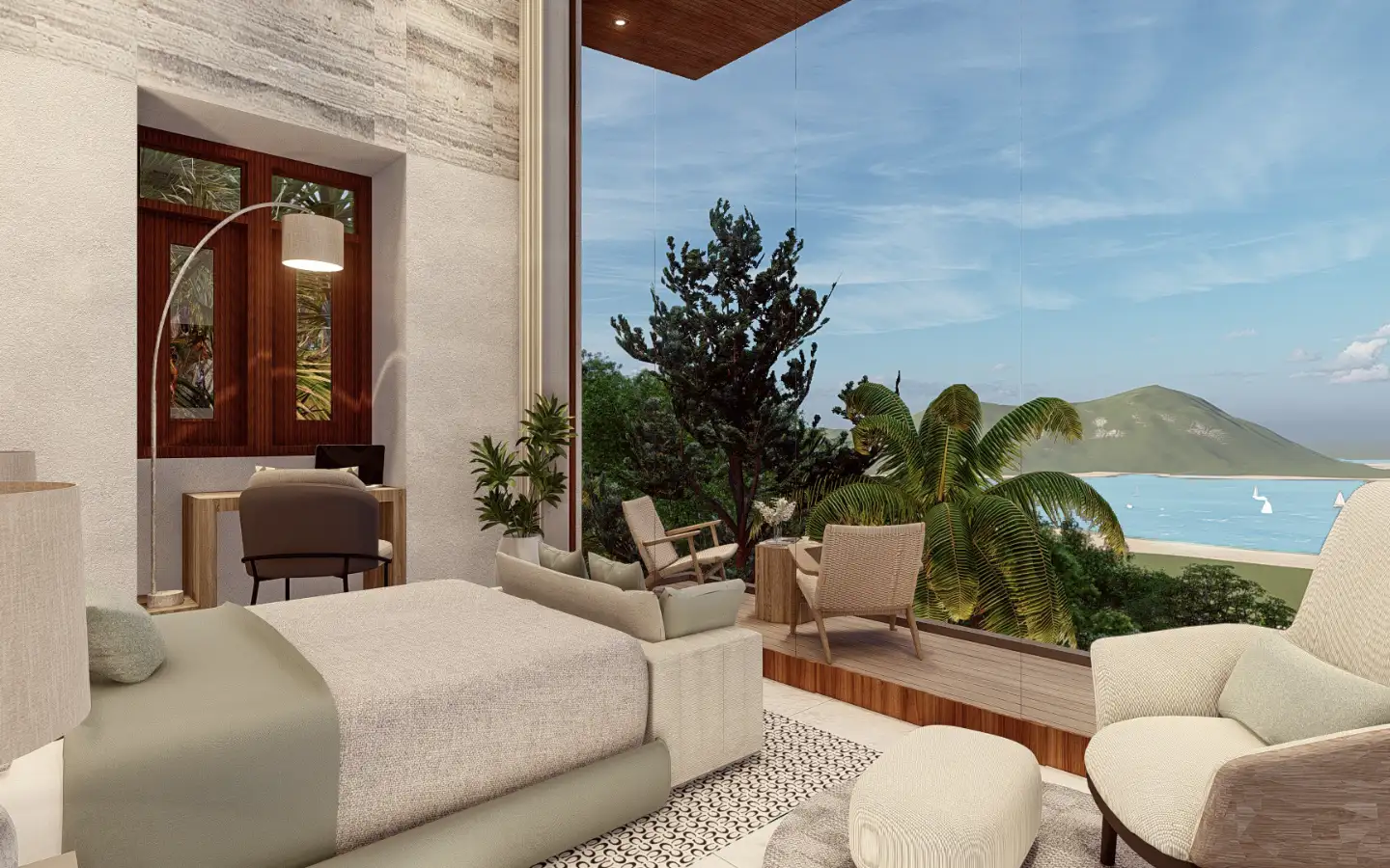 Interior view of 3 Bedroom Type A Sea View Pool Villa for Sale at Narana Villas Mai Khao