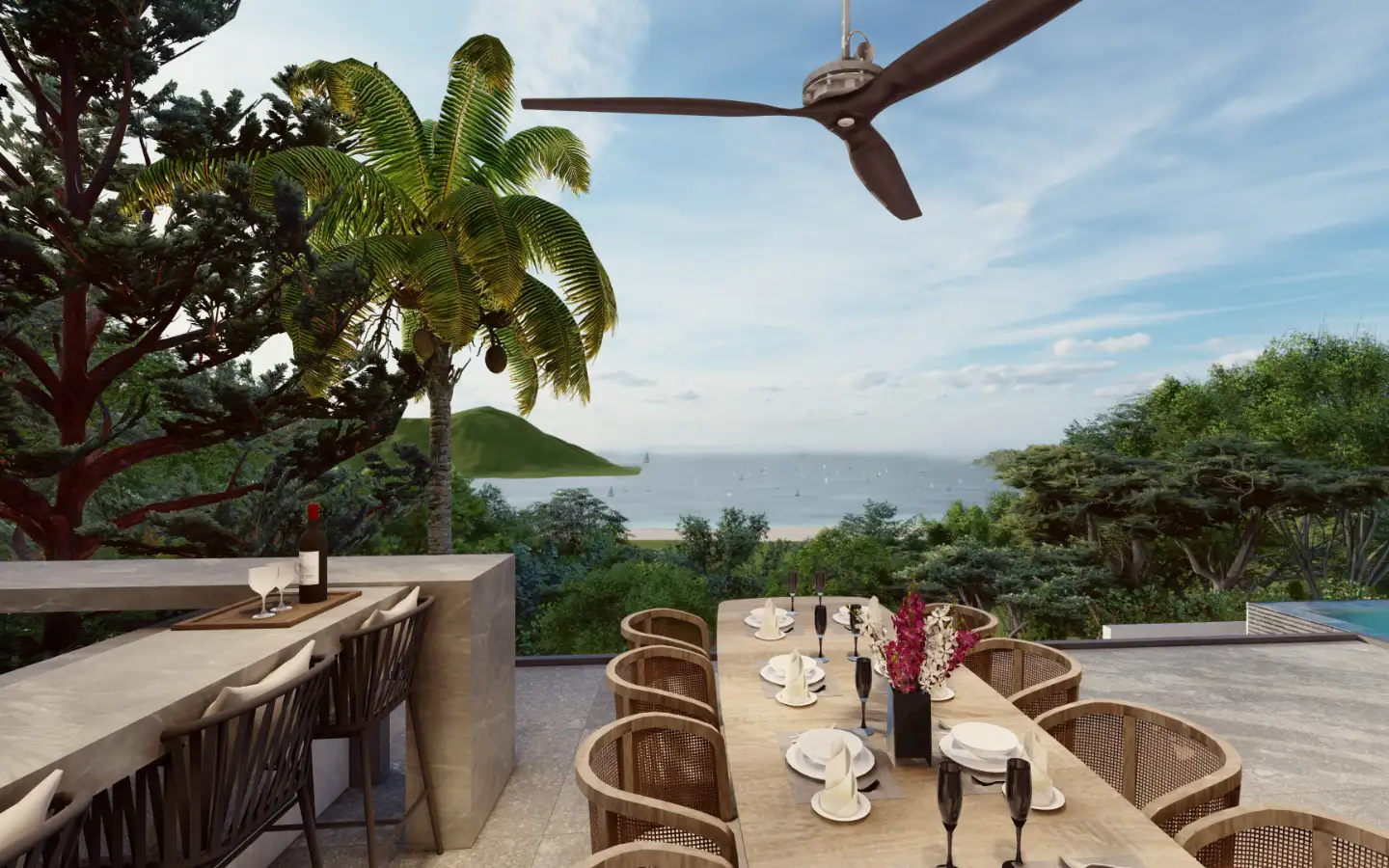 Interior view of 3 Bedroom Type A Sea View Pool Villa for Sale at Narana Villas Mai Khao