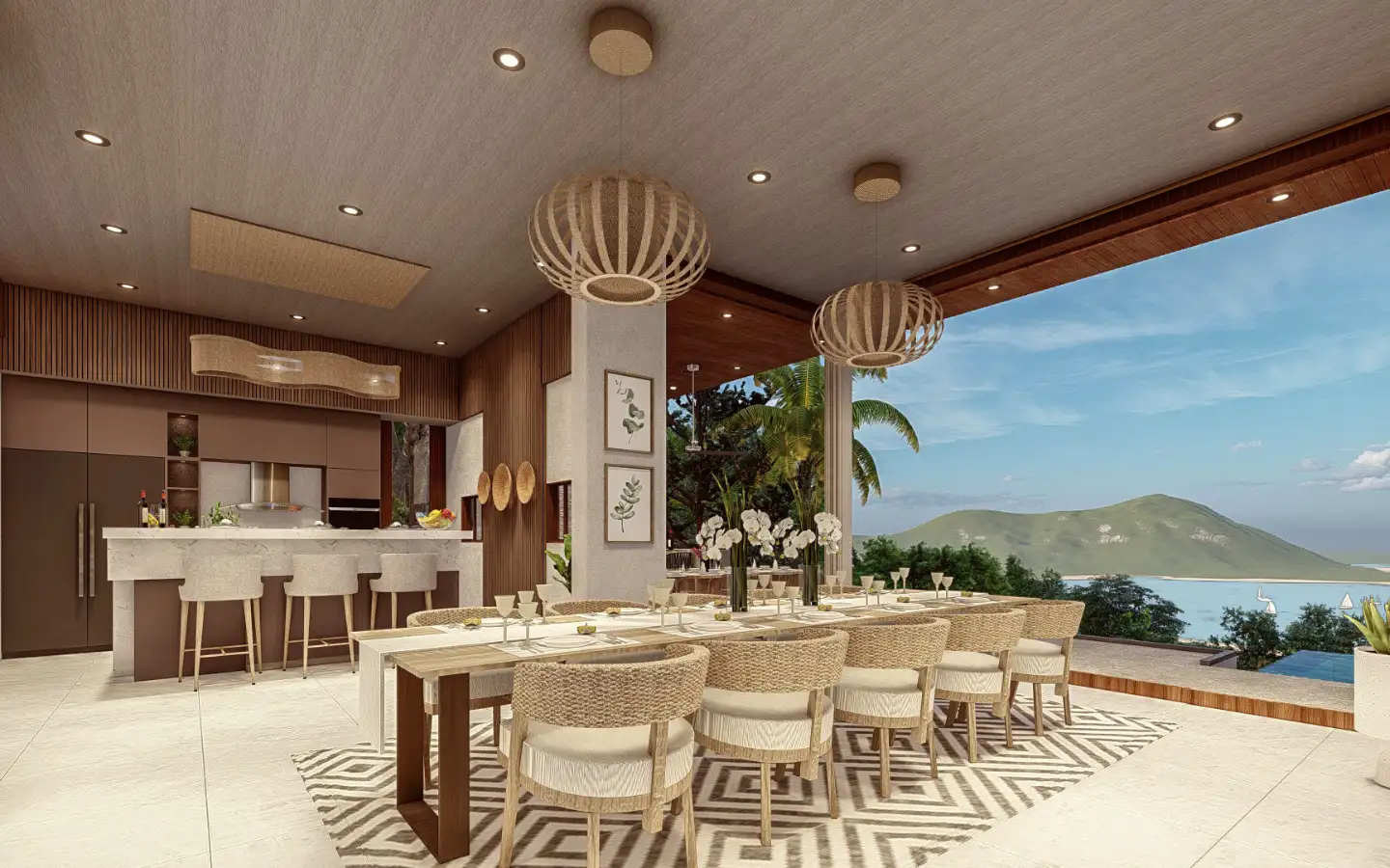 Interior view of 4 Bedroom Type B Sea View Pool Villa for Sale at Narana Villas Mai Khao