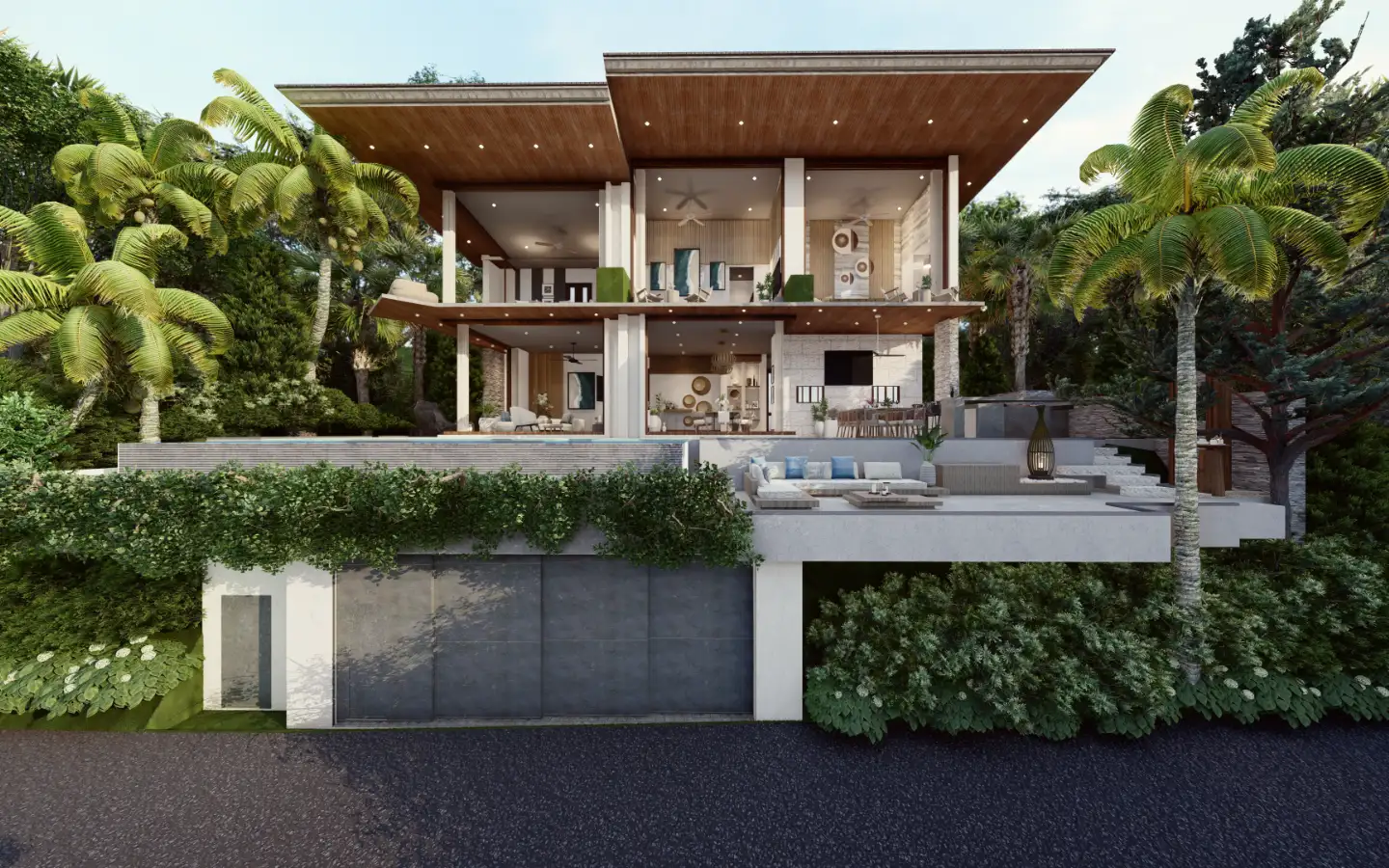 Interior view of 4 Bedroom Type B Sea View Pool Villa for Sale at Narana Villas Mai Khao