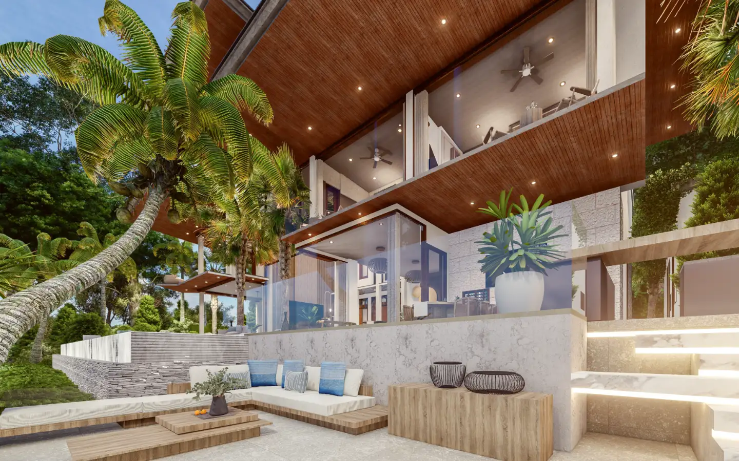 Interior view of 4 Bedroom Type C Sea View Pool Villa for Sale at Narana Villas Mai Khao