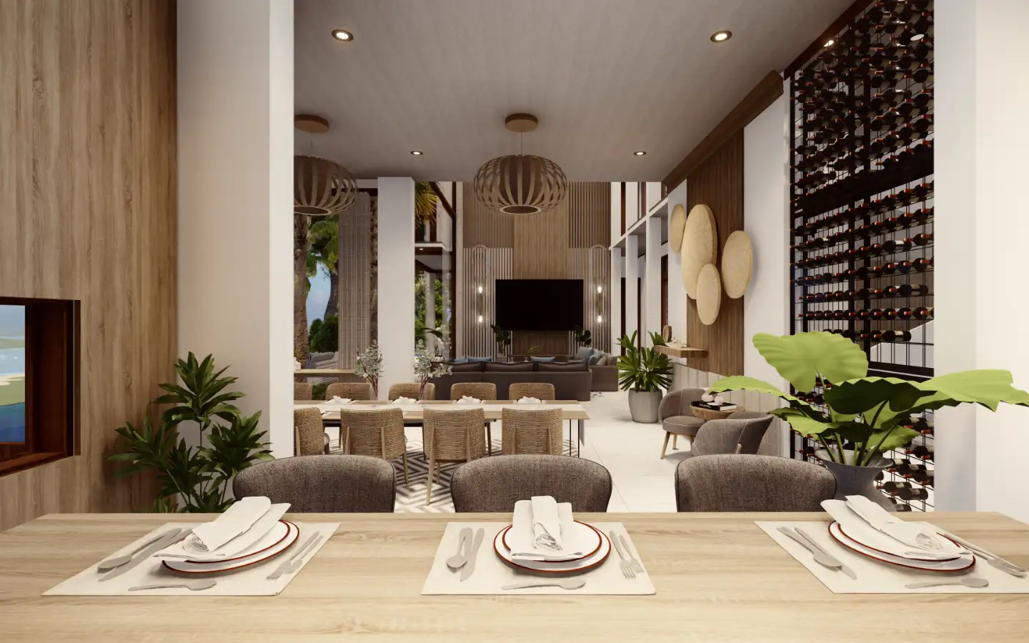 Interior view of 4 Bedroom Type C Sea View Pool Villa for Sale at Narana Villas Mai Khao