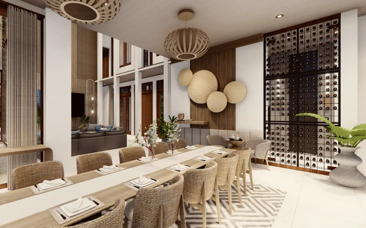 Interior view of 4 Bedroom Type D Sea View Pool Villa for Sale at Narana Villas Mai Khao