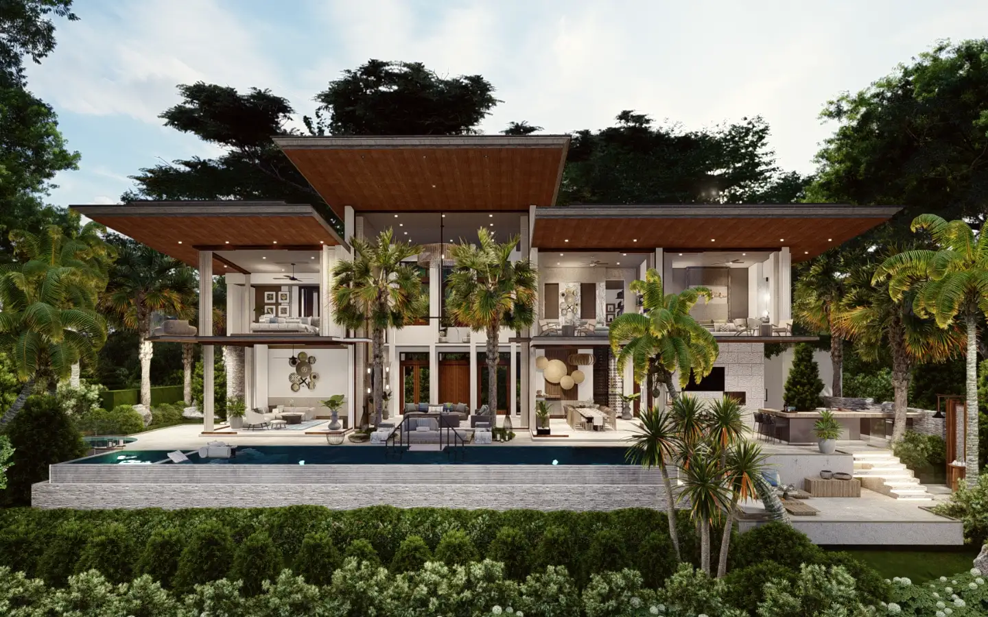 Interior view of 4 Bedroom Type D Sea View Pool Villa for Sale at Narana Villas Mai Khao