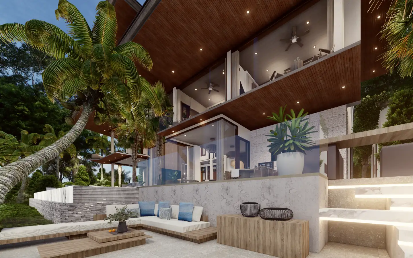 Interior view of 4 Bedroom Type D Sea View Pool Villa for Sale at Narana Villas Mai Khao