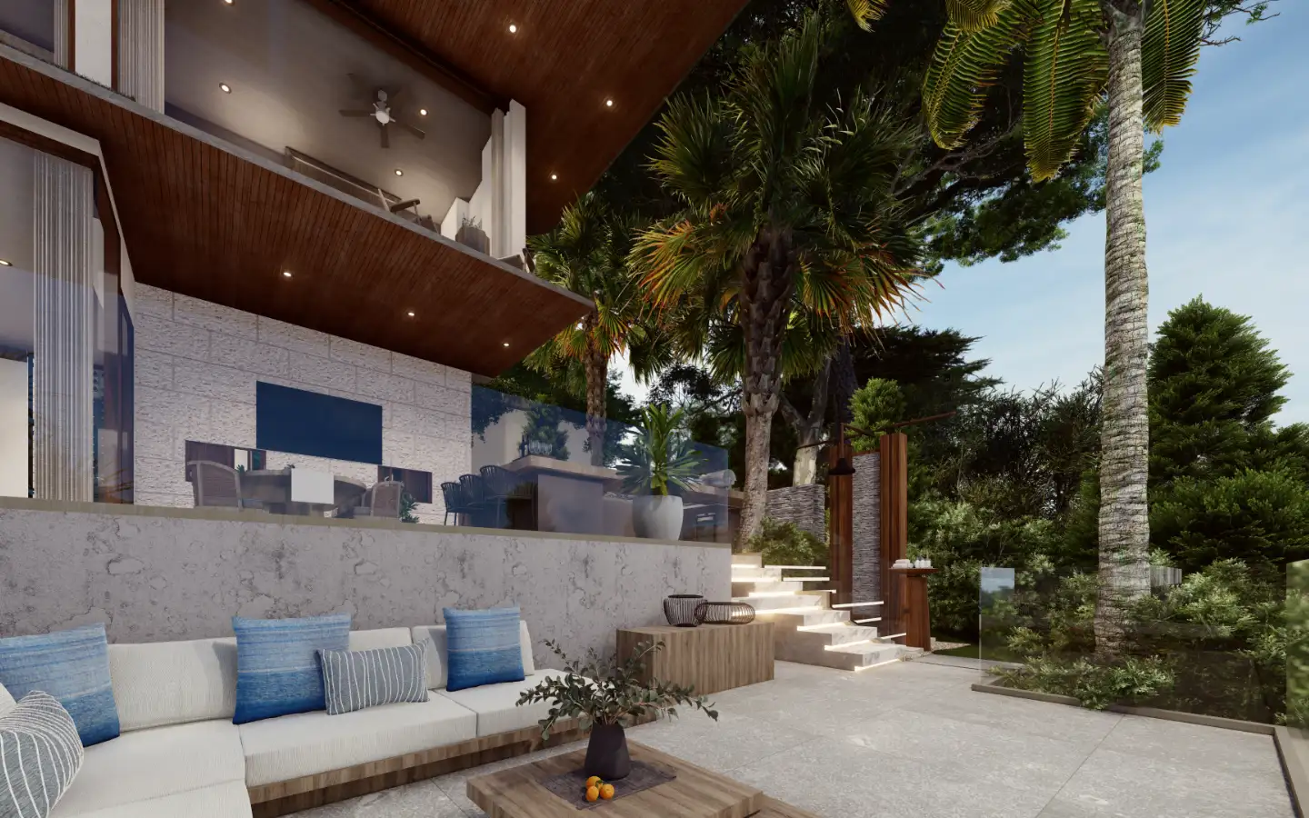 Interior view of 4 Bedroom Type D Sea View Pool Villa for Sale at Narana Villas Mai Khao