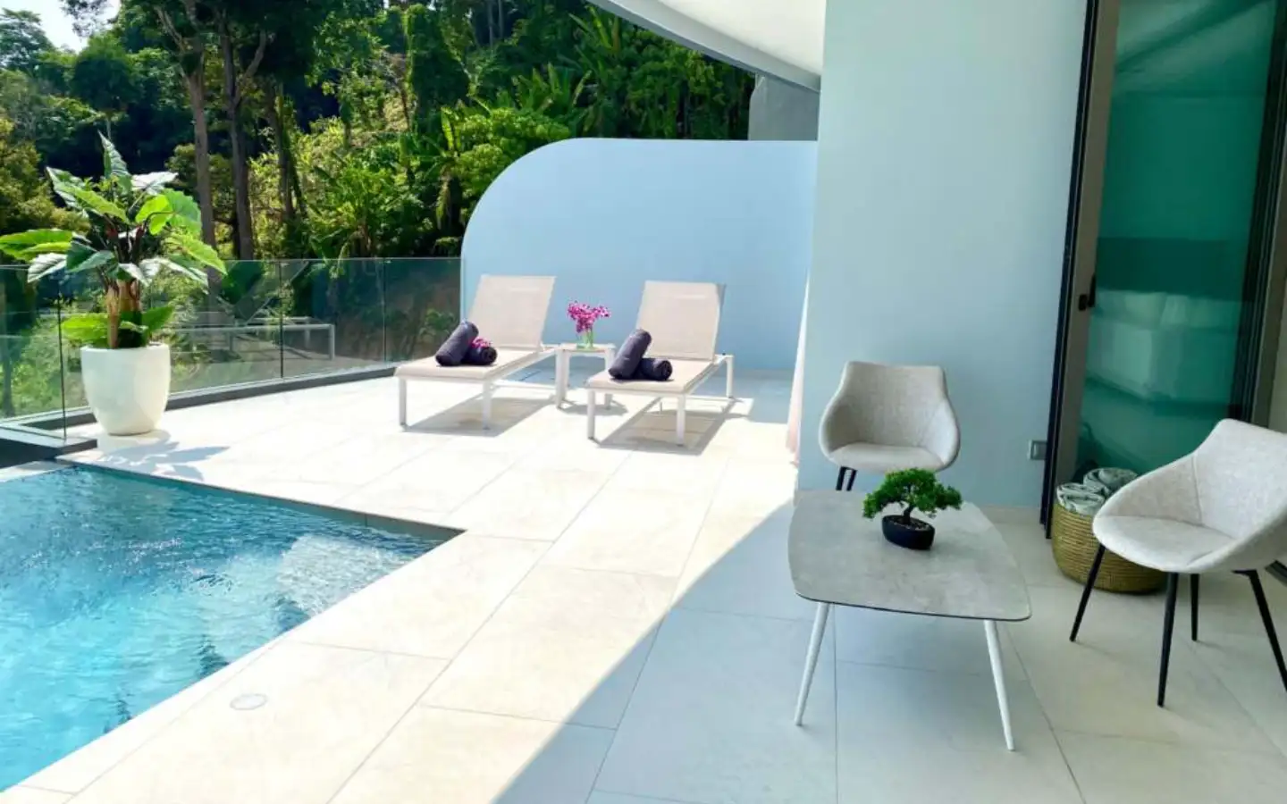Interior view of 2 Bedroom Ocean View Private Pool Resale Condo in Andamaya Surin