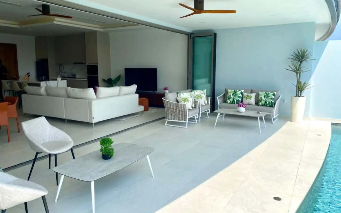 Interior view of 2 Bedroom Ocean View Private Pool Resale Condo in Andamaya Surin