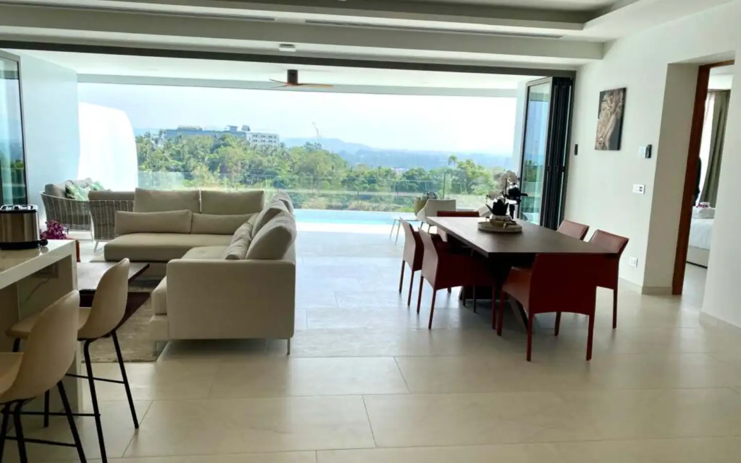 Interior view of 2 Bedroom Ocean View Private Pool Resale Condo in Andamaya Surin