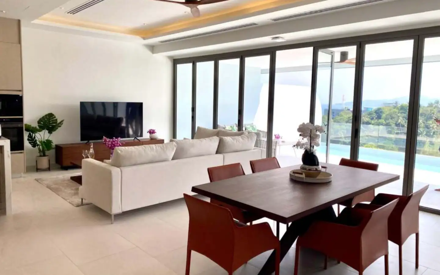 Interior view of 2 Bedroom Ocean View Private Pool Resale Condo in Andamaya Surin
