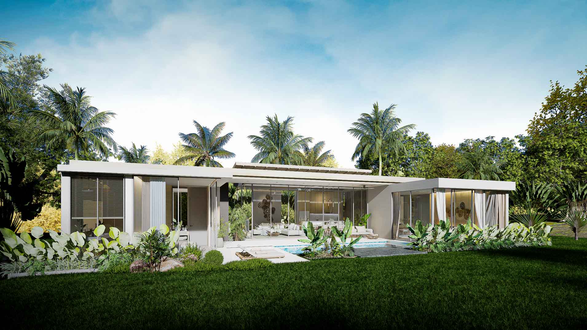 Exterior view of 3-Bedroom Pool Villa for Sale in Amrits Luxury Villas - 300m from Nai Yang Beach