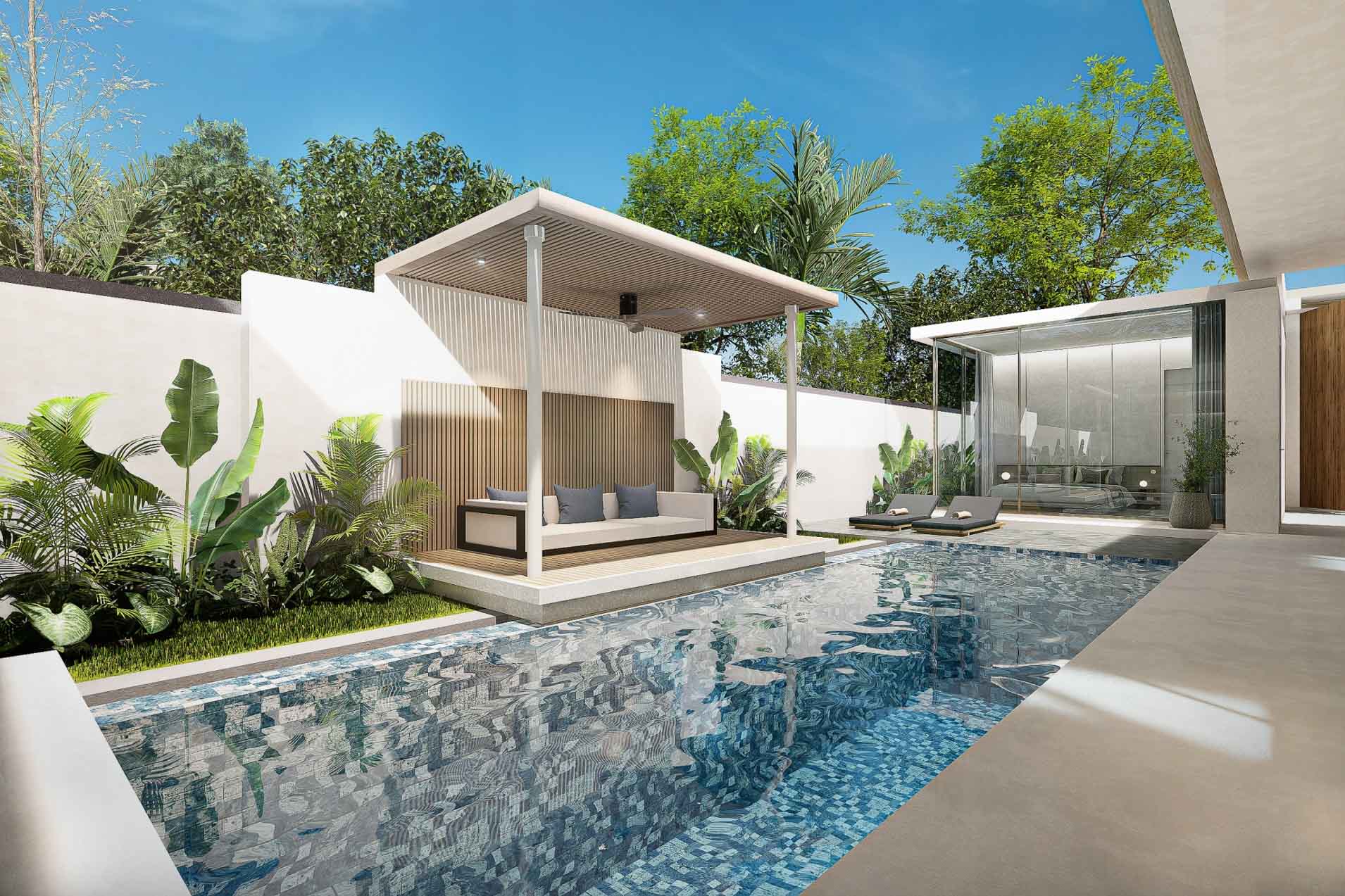 Exterior view of 3-Bedroom Pool Villa for Sale in Amrits Luxury Villas - 300m from Nai Yang Beach