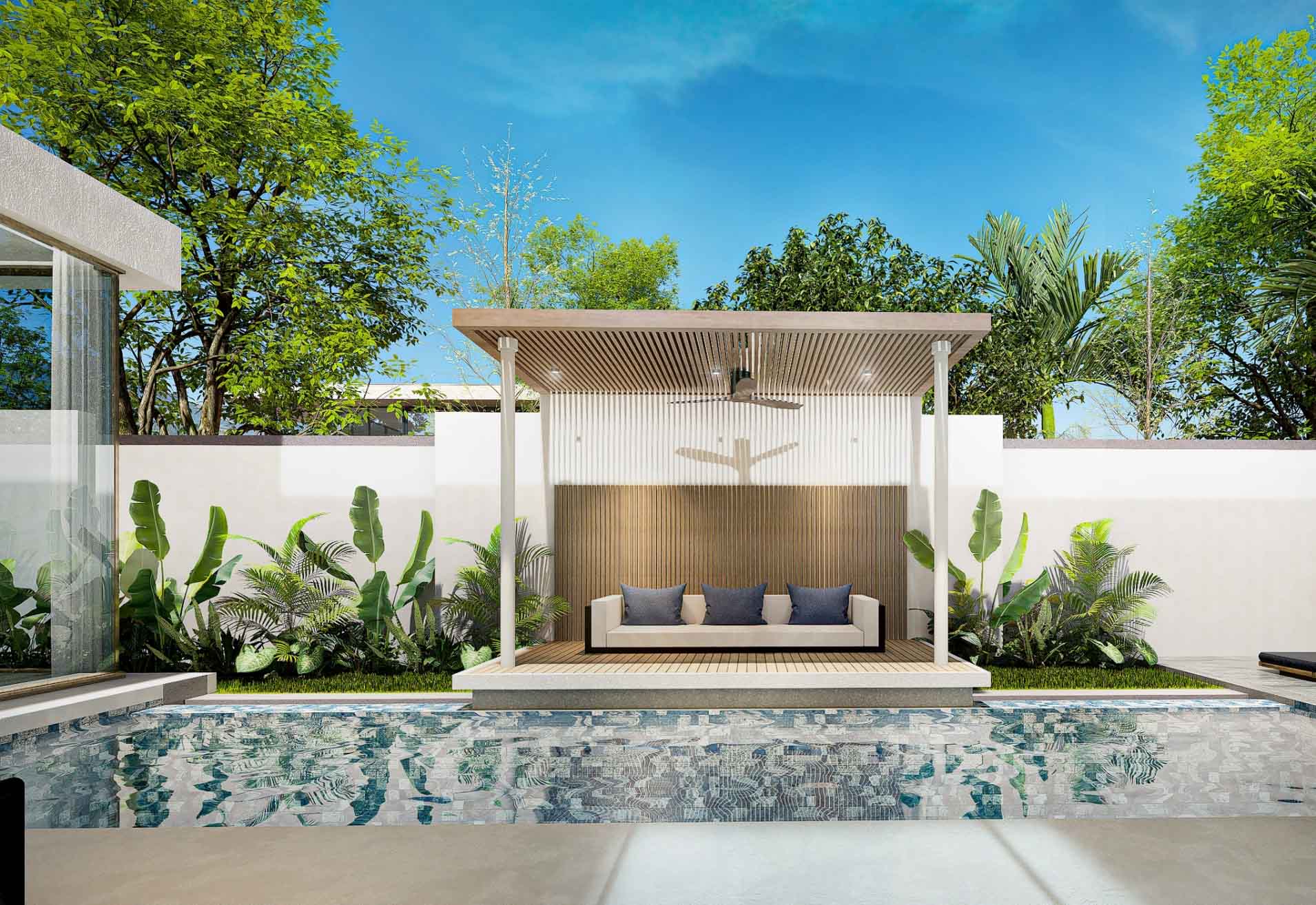 Exterior view of 3-Bedroom Pool Villa for Sale in Amrits Luxury Villas - 300m from Nai Yang Beach