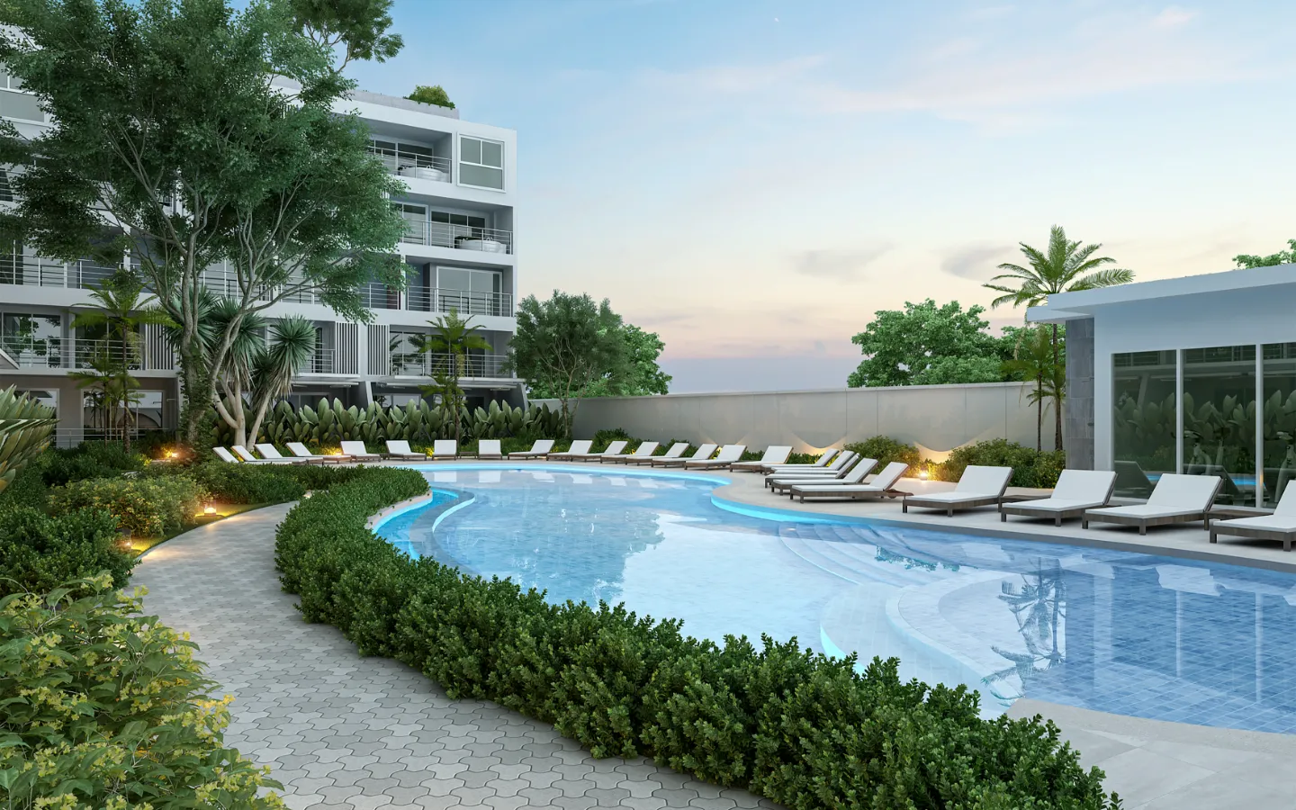 Interior view of 2 Bedroom Condo with Private Swimming Pool for Sale at Babylon Sky Garden II - Type A & B
