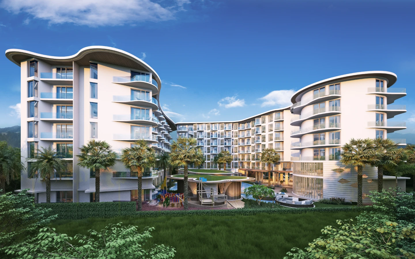 View from Sea View Studio Apartment in Aura Condominium, Chalong