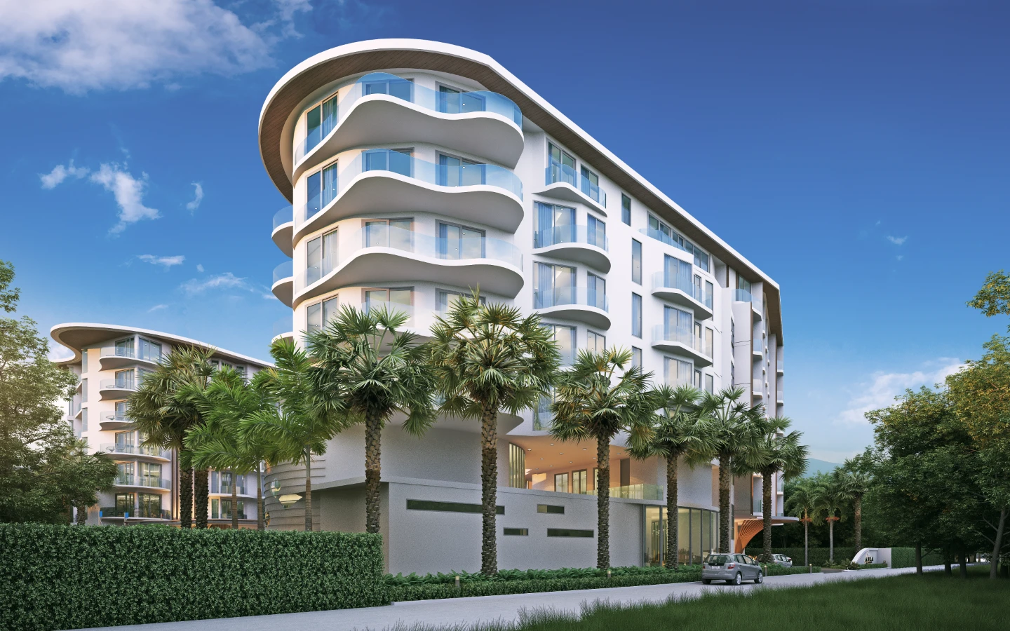 View from Sea View Studio Apartment in Aura Condominium, Chalong