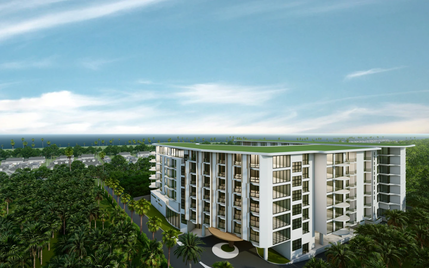 Interior view of One-Bedroom Sea View Apartment in Aura Condominium, Chalong