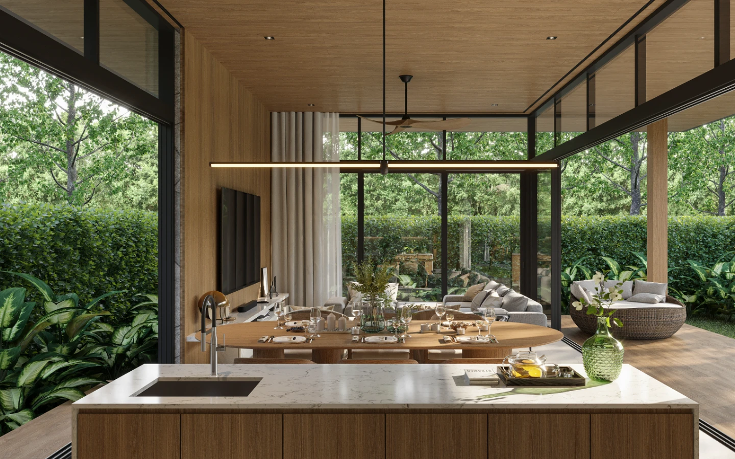 Interior view of 3 Bedroom Private Pool Villa at The Baya Villas, Thalang