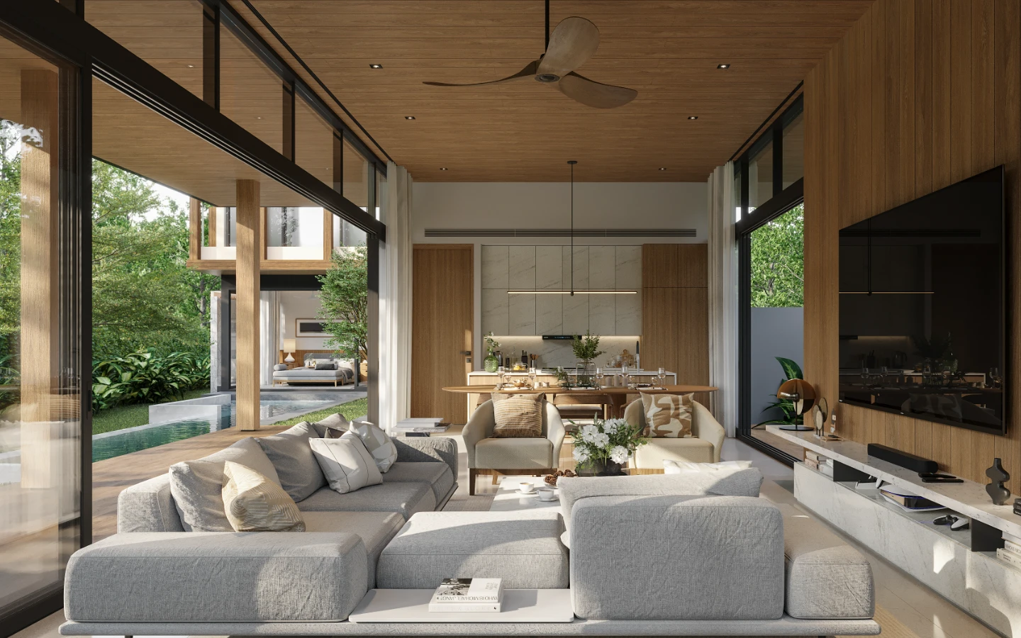 Interior view of 3 Bedroom Private Pool Villa at The Baya Villas, Thalang