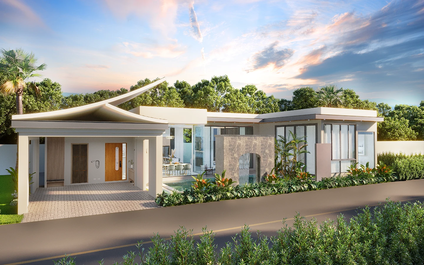 Interior view of 3 Bedroom Pool Villa in Orienna Azure Villas, Naiyang