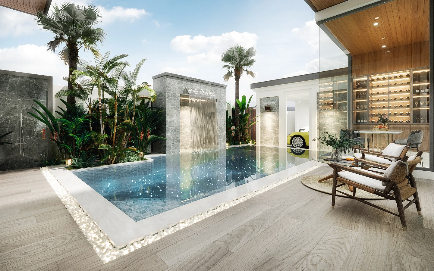 Interior view of 3 Bedroom Pool Villa in Orienna Azure Villas, Naiyang