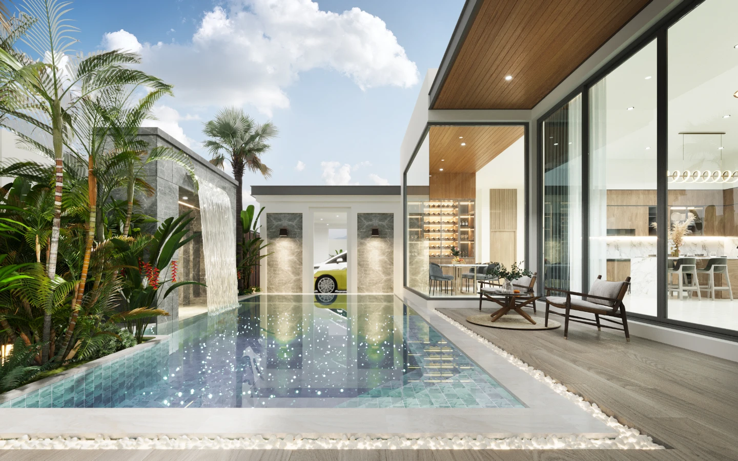 Interior view of 3 Bedroom Pool Villa in Orienna Azure Villas, Naiyang
