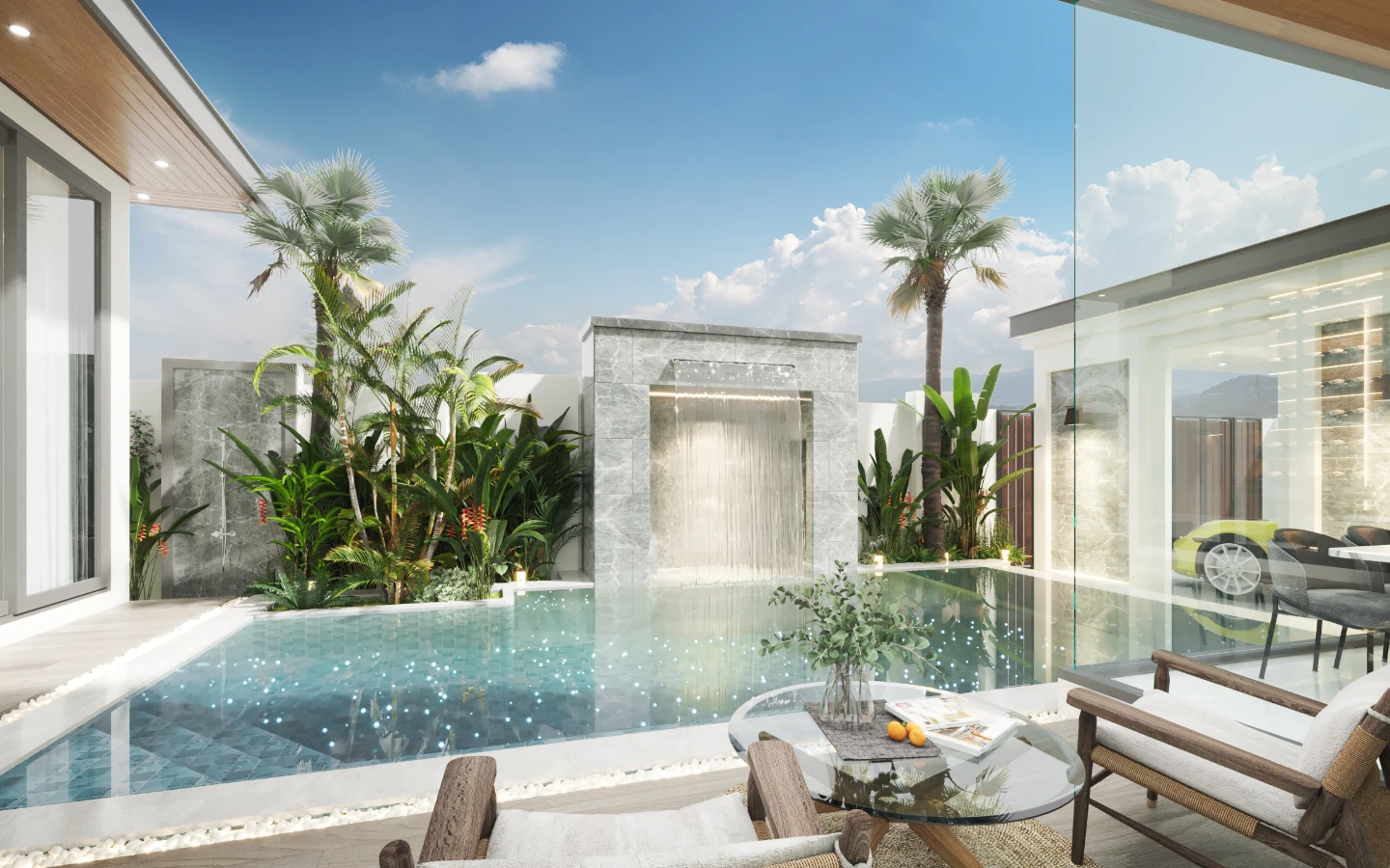 Interior view of 3 Bedroom Pool Villa in Orienna Azure Villas, Naiyang