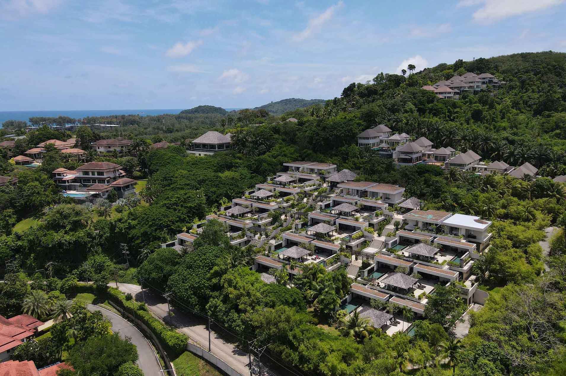 View from 2 Bed Pool Layan Valley & Mountain View Penthouse - Private Spa/Steam Room - In 5-star Resort