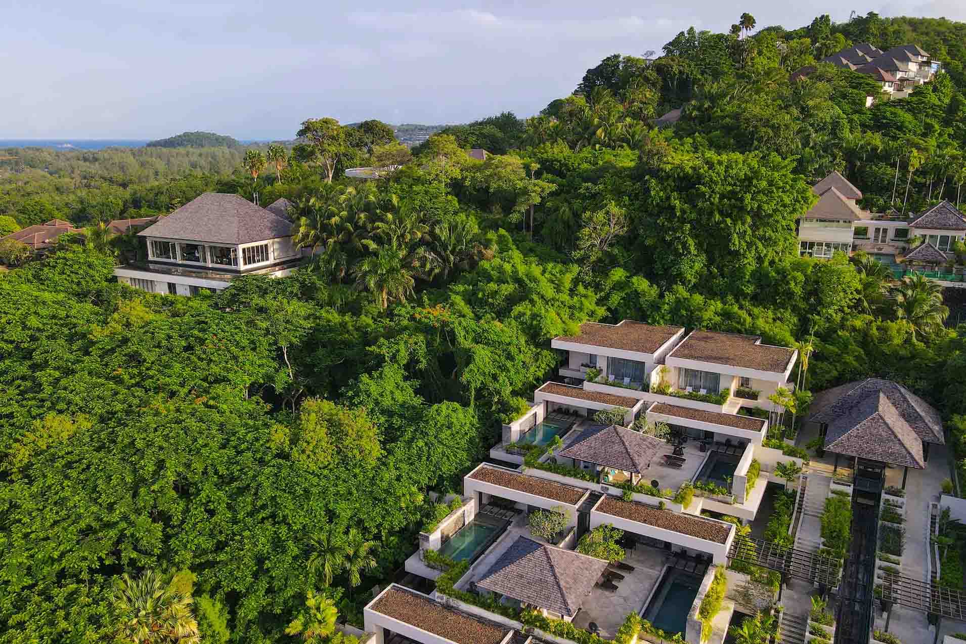 View from 2 Bed Pool Layan Valley & Mountain View Penthouse - Private Spa/Steam Room - In 5-star Resort