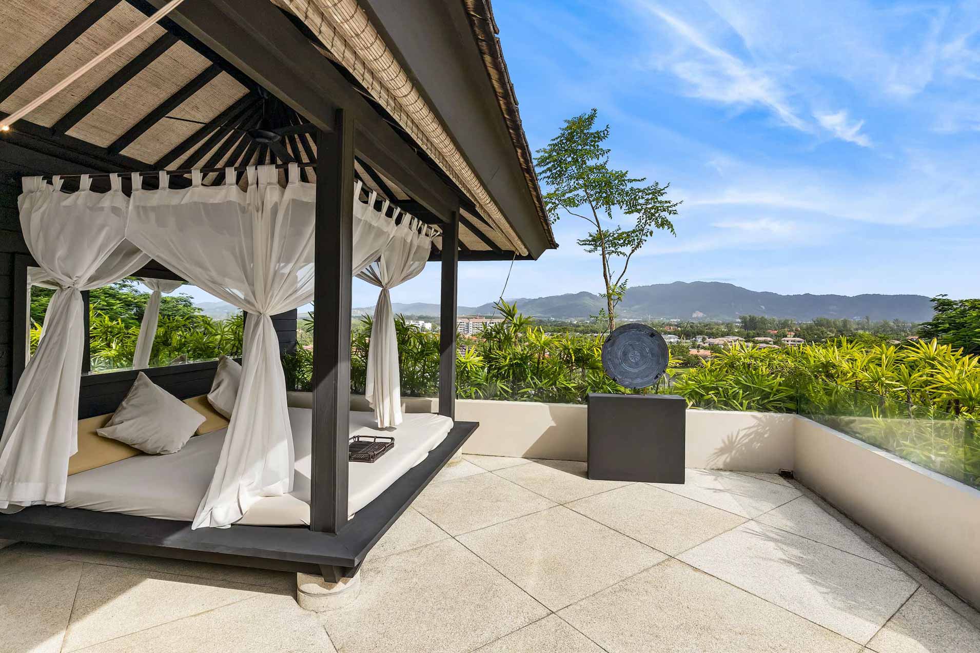 View from 2 Bed Pool Layan Valley & Mountain View Penthouse - Private Spa/Steam Room - In 5-star Resort