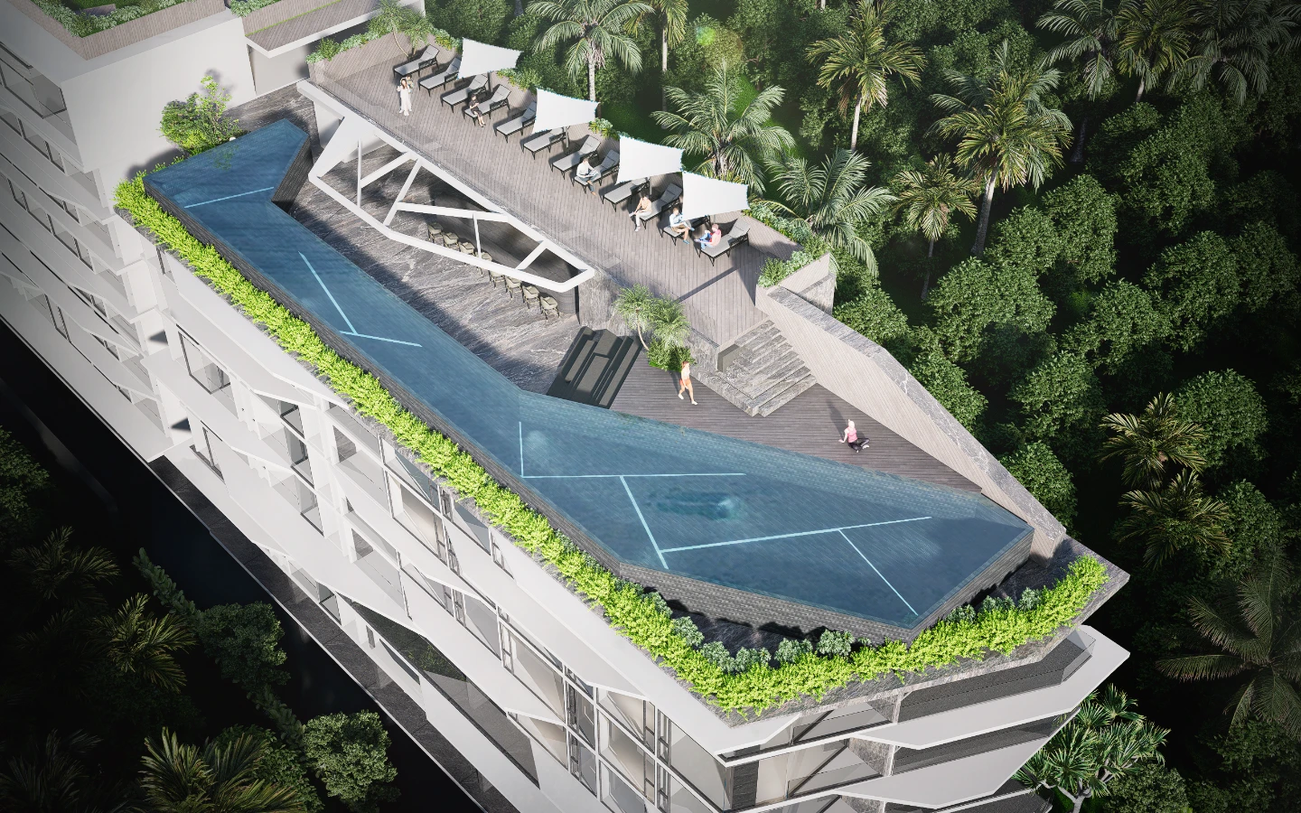 Interior view of Large 1 Bedroom Sea View Condo for Sale in Enigma Residences, Rawai