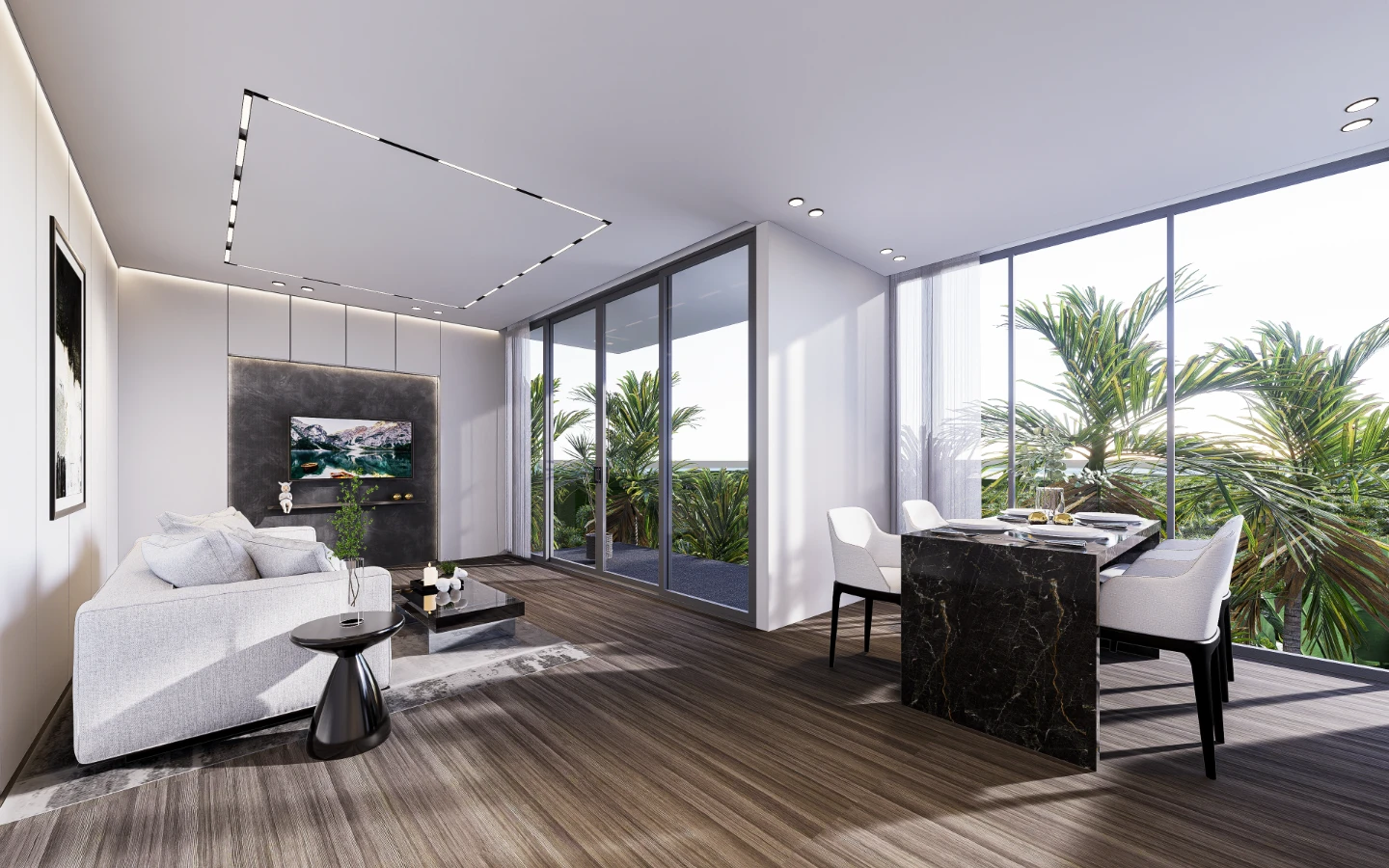 Interior view of Large 1 Bedroom Sea View Condo for Sale in Enigma Residences, Rawai