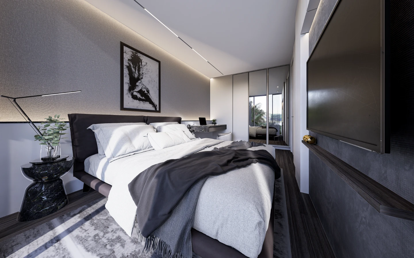 Interior view of Large 1 Bedroom Sea View Condo for Sale in Enigma Residences, Rawai