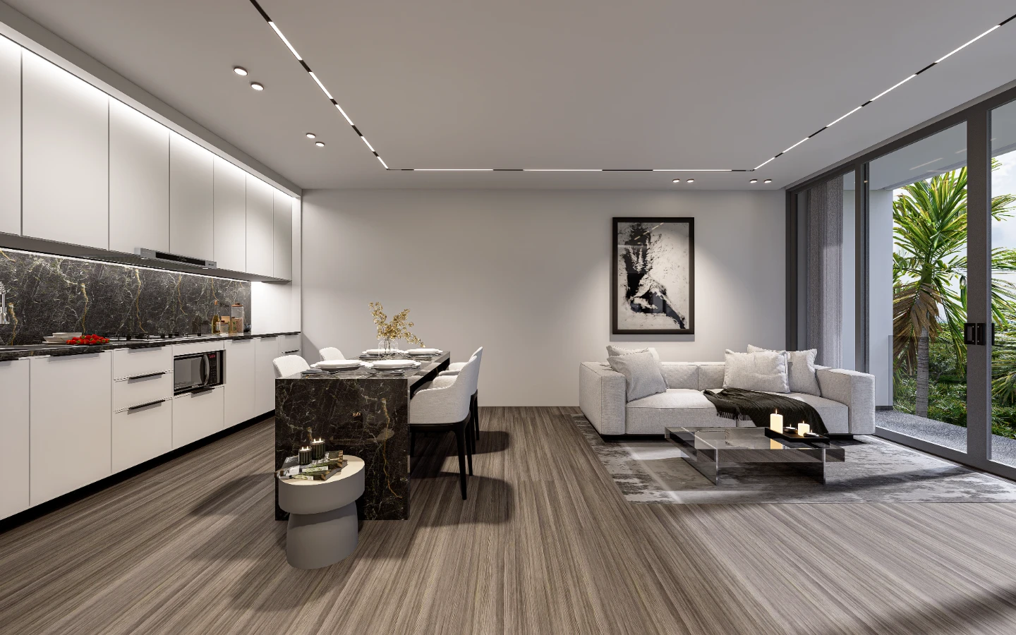 Interior view of Large 1 Bedroom Sea View Condo for Sale in Enigma Residences, Rawai