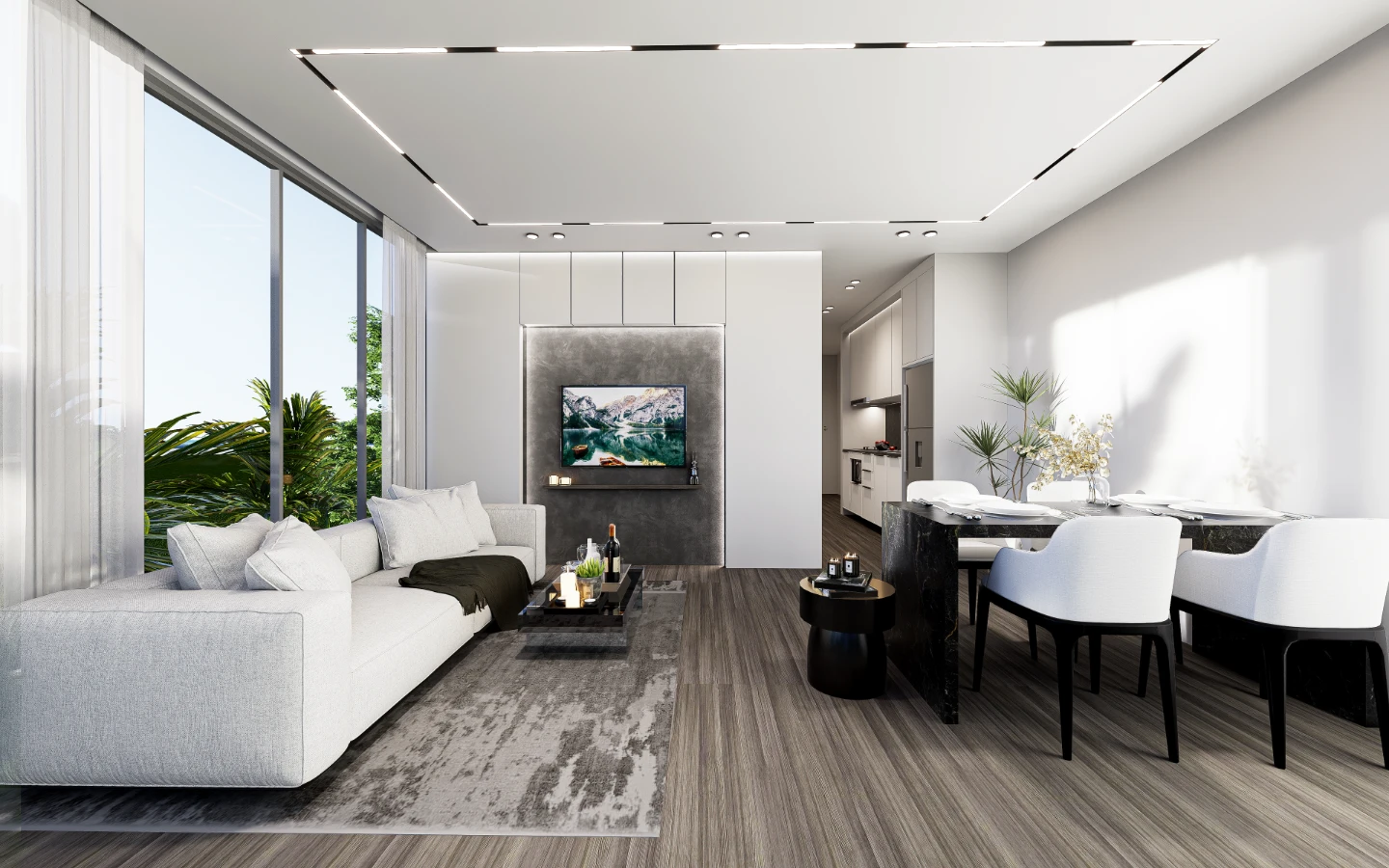 Interior view of Large 1 Bedroom Sea View Condo for Sale in Enigma Residences, Rawai