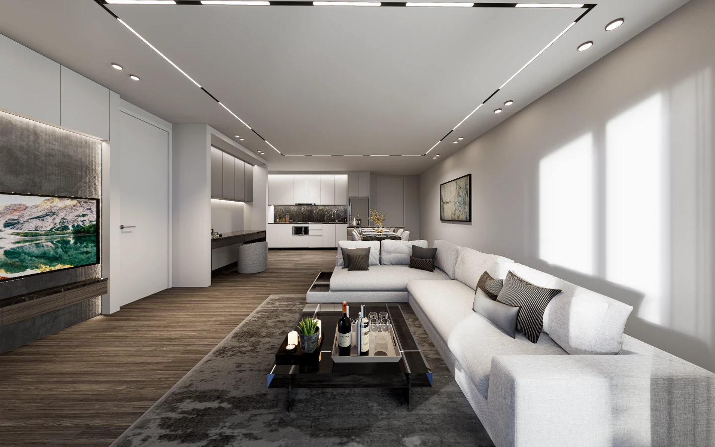 Interior view of Large 1 Bedroom Sea View Condo for Sale in Enigma Residences, Rawai