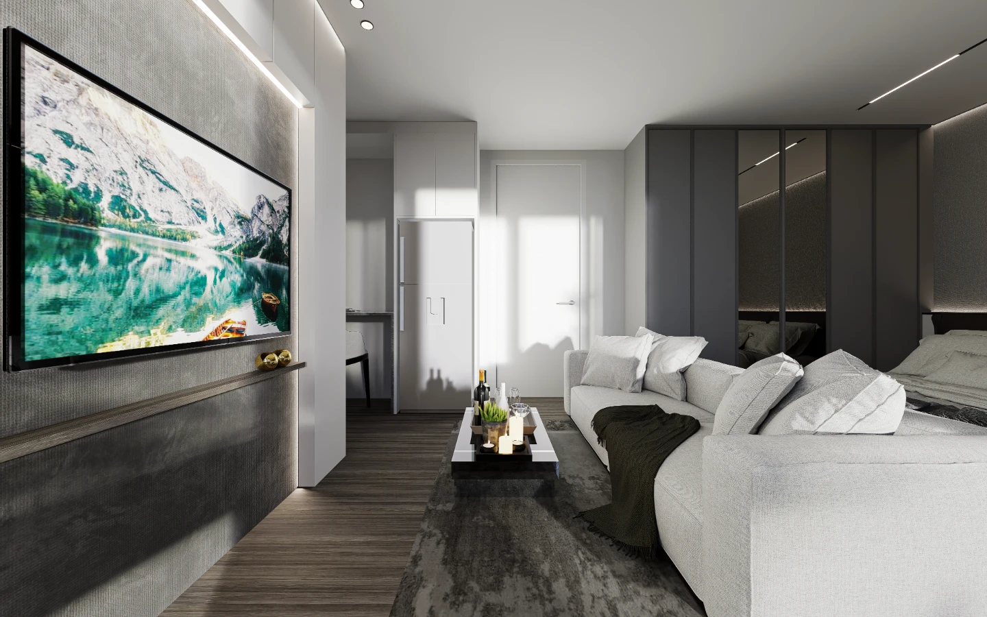 Interior view of Large 1 Bedroom Sea View Condo for Sale in Enigma Residences, Rawai
