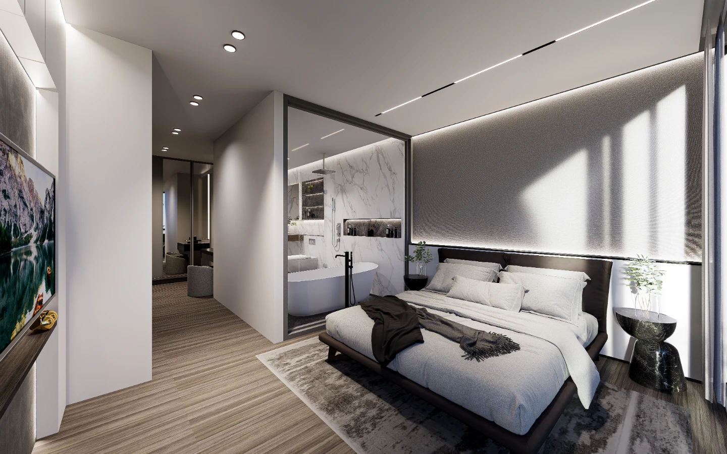 Interior view of Large 1 Bedroom Sea View Condo for Sale in Enigma Residences, Rawai