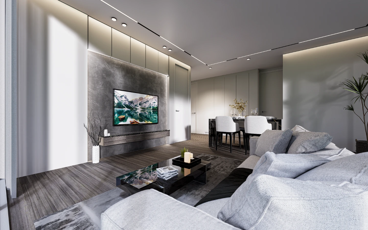 Interior view of Large 1 Bedroom Sea View Condo for Sale in Enigma Residences, Rawai