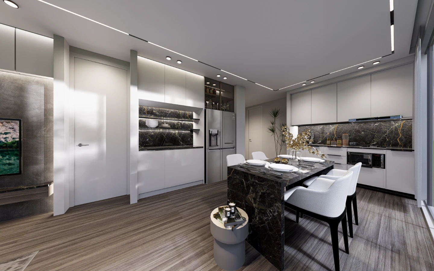 Interior view of Large 1 Bedroom Sea View Condo for Sale in Enigma Residences, Rawai