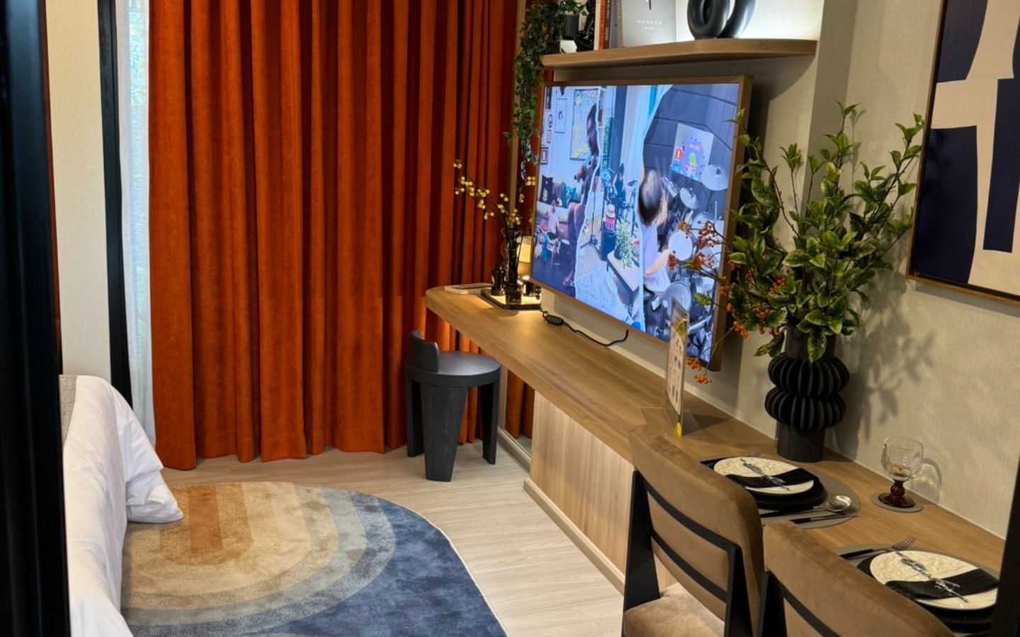 Interior view of Larger 1 Bedroom Condo for Sale at Base Rise Phuket Town
