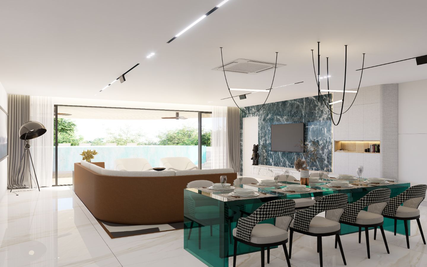Interior view of 3 Bedroom Sea View Luxury Condo for Sale at Sole Mio Residences, Bangtao