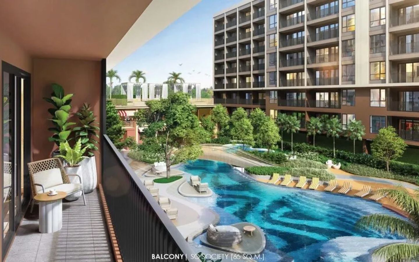 Interior view of One Bedroom Condo Walking Distance to Kata at So Origin Kata