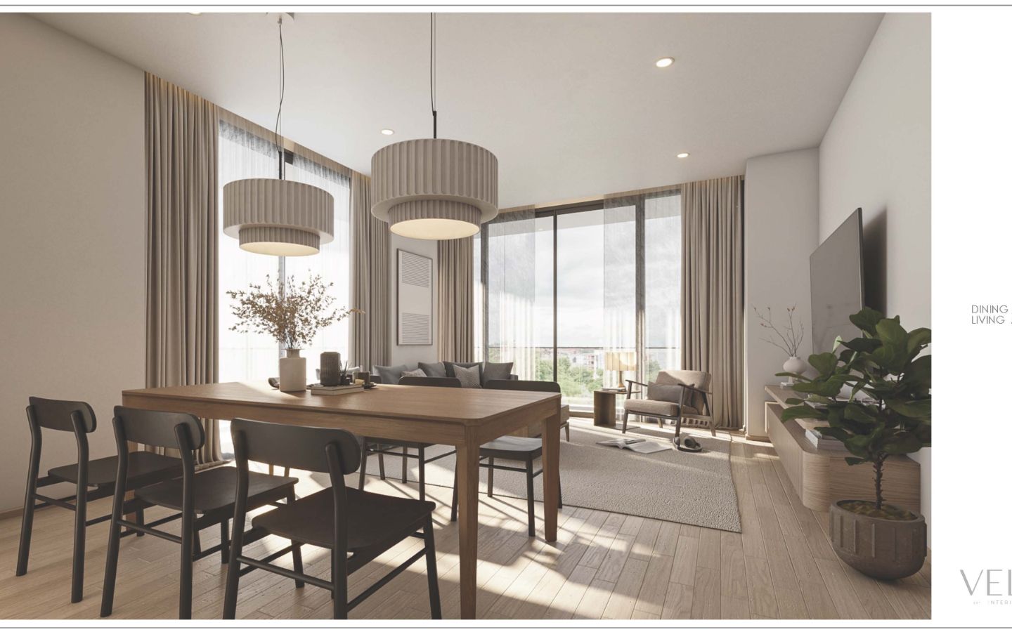 Interior view of 3 Bedroom Luxury Apartment in Bangtao Beach - Cascade Residences
