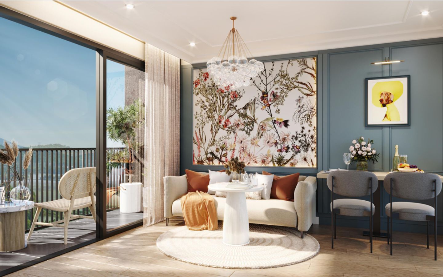 Interior view of Larger 1 Bedroom Condo for Sale at Origin Place, Phuket