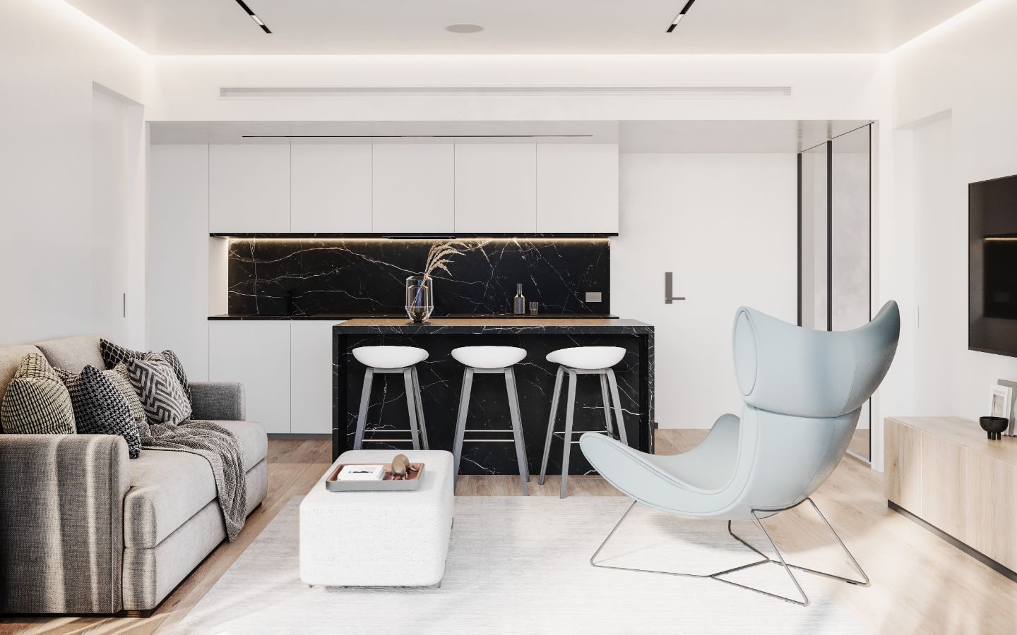 Interior view of 2 Bedroom Apartment for Sale at Essence Condo by Harmony, Rawai
